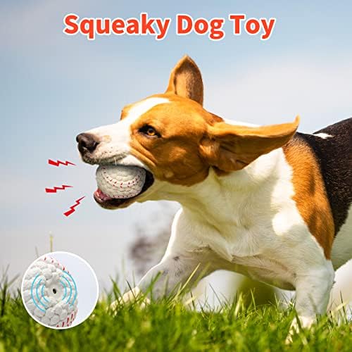 ZİTNPOO Köpek Oyuncak Topu, Dişleri Temizlemeye Yardımcı Olur, Gıcırtılı Köpekleri, Küçük ila Orta Irkları Çeker.