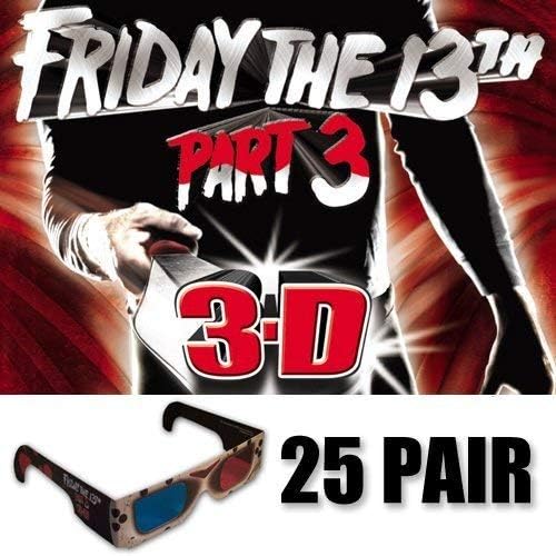 13. Cuma 3D Gözlük Parti Paketi (SADECE 25 çift GÖZLÜK)
