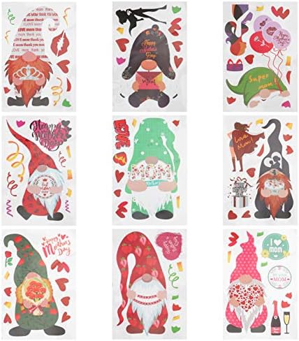 PRETYZOOM Santa Çıkartmalar 9 pcs İsveç Gnome Duvar Sticker Çıkarılabilir Peel & Sopa Cüce Duvar Çıkartmaları Pencere
