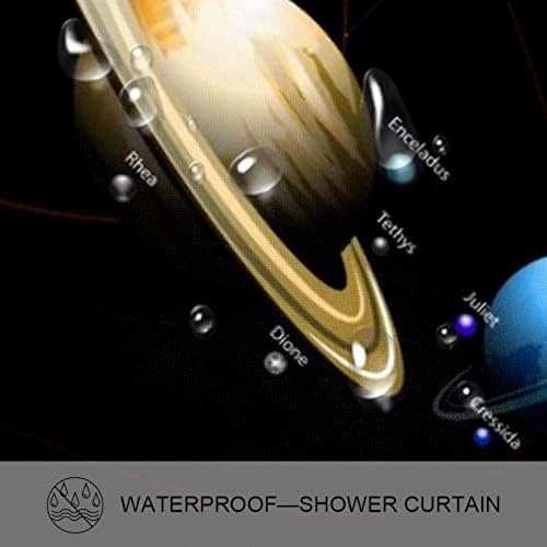 Exiaquyangt Kaymaz Mikrofiber Banyo Paspas Kumaş Duş perde seti, Güneş Sistemi Banyo Halısı Mat Duş perde seti 2 Makinede