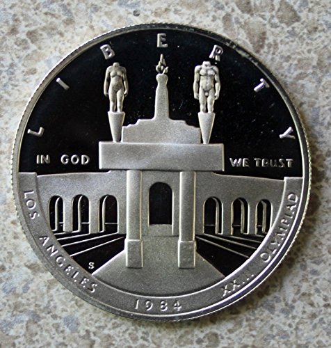 1984 S ABD Nane Olimpiyat Geçirmez Hatıra Gümüş Dolar $1 ABD Nane Mücevher Parlak Geçirmez