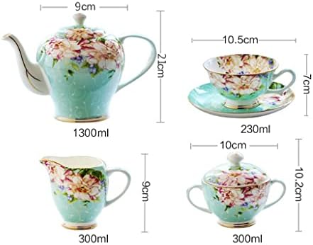 LİUZH Taze Pastoral Çiçek Porselen Kahve fincanı Seti, çay seti Retro çay bardağı, Çaydanlık çay seti Malzemeleri
