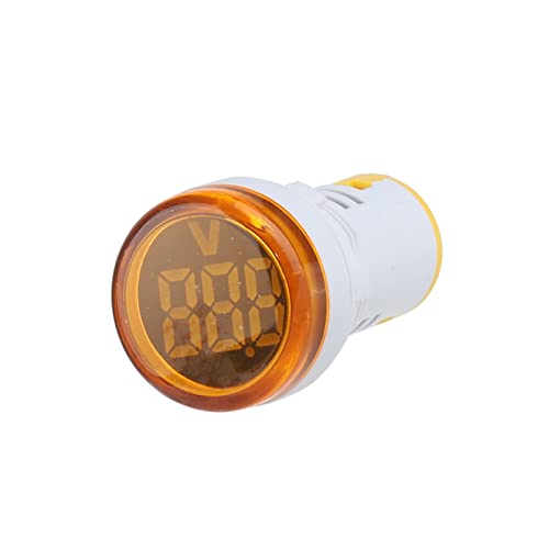 NDJQY 2 Adet Mini Dijital Voltmetre 22mm Yuvarlak AC 12-500V voltmetre Metre Monitör Güç LED Göstergesi 30x30mm (Renk: