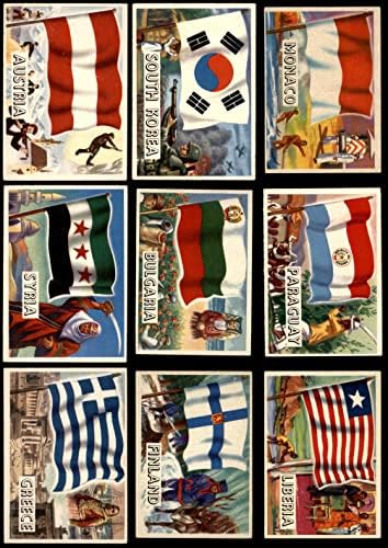1956 Topps Dünya Bayrakları 25 Kart Başlangıç Seti / Lot (Beyzbol Seti) VG/EX
