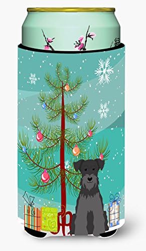 Caroline's Treasures BB4176TBC Merry Christmas Ağacı Minyatür Schnauzer Siyah Uzun Boy Hugger, Can Soğutucu Kol Hugger