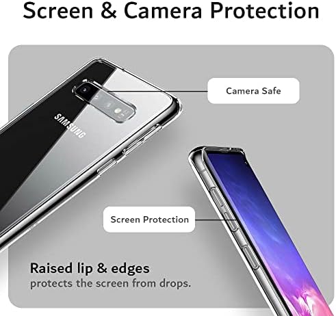TUDIA Ultra İnce TPU Şeffaf Kılıf Samsung Galaxy S10 Kılıf 4G ile uyumlu, hafif Darbeye Dayanıklı Ultra İnce Şeffaf