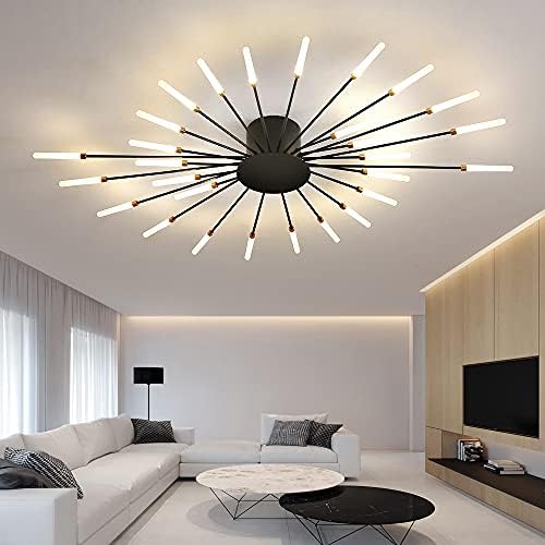 JAYMP tavan ışık Modern çiçek şekli tavan lambası oturma odası yatak odası için gömme montaj Metal akrilik Sputnik