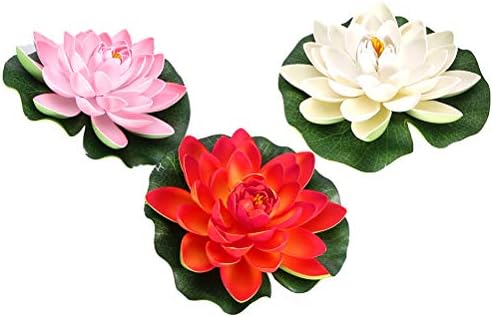 3 Adet Simülasyon Yüzen Nilüfer Yaratıcı Lotus Çiçeği Gölet Balık Tankı Dekor Ev Dekor Kutlama Partisi için