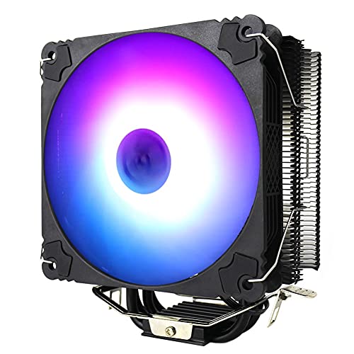 SDGH Bilgisayar Radyatör CPU Soğutucu 120mm Fan RGB 4PİN Braketi Verimli Soğutma (Renk: Siyah RGB)