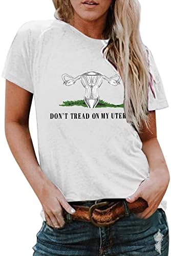 Kadın Artı T Shirt kadın Mektubu Sloganı Kürtaj Hakları Baskı Moda Yumuşak Yuvarlak Boyun Gevşek Kısa Kollu T