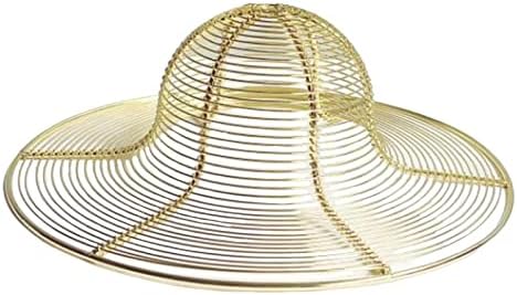 Metal şapka rafı, İstikrarlı Altın Modern Ekran Standı Depolama Tutucu Braketi Fedoras Disket Şapka Geniş şapka, Büyük
