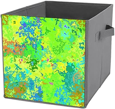 Soyut Renkli Kamuflaj Büyük Küpler eşya kutuları Katlanabilir kanvas saklama kutusu dolap düzenleyiciler Raflar için
