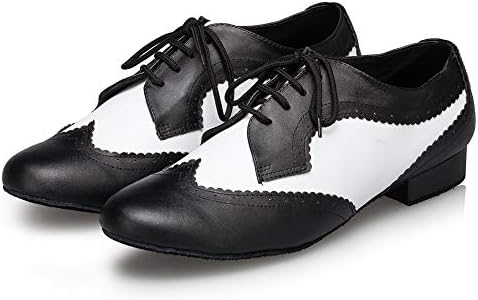 HİPPOSEUS erkek Bağcıklı Balo Salonu Dans Ayakkabıları Deri Sosyal Dans Performansı Ayakkabıları, 11 D(M) ABD