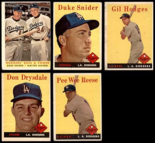 1958 Topps Los Angeles Dodgers Takım Seti Los Angeles Dodgers (Set) GD + Dodgers