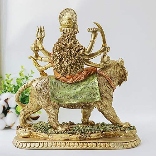 alikiki Hindu Tanrıçası Lord Durga Heykeli-Hindistan Tanrı Murti Idol Ev Tapınağı Puja Heykeli-Hint Diwali Günü Mandir