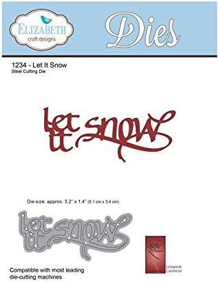 Elizabeth Craft Tasarımları Let It Snow Die, 21,3 x 13,7 x 0,2 cm, Gri