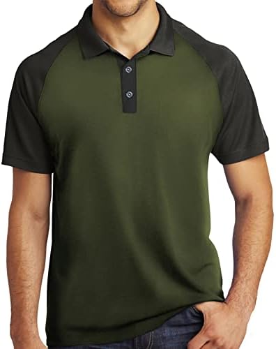 Erkek Kısa Kollu Renk Bloğu polo gömlekler Düzenli Fit Moda Tasarım Hafif Rahat Hızlı Kuru Golf Gömlek