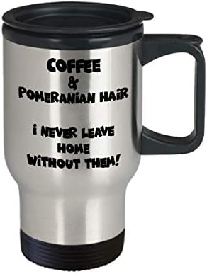Pomeranian Seyahat Kupa-Komik Ve Sevimli Çay Kahve Fincanı-Seyahat Ve Hediyeler İçin Mükemmel