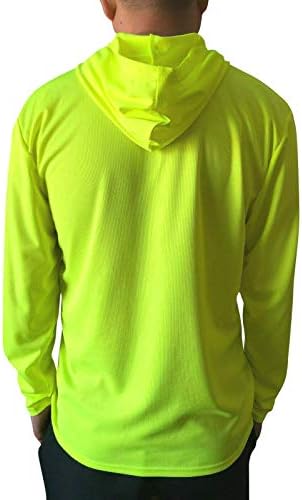 NY altın MODA Hi Vis Yüksek Görünürlük T Shirt Uzun Kollu Hood ıle Emniyet Inşaat Işleri Gömlek