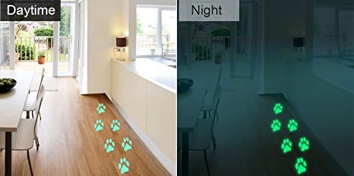 Marsway Sevimli Pençe Baskı Gece Aydınlık Çıkarılabilir Çocuk Odası Duvar Çıkartması Glow Karanlık Dekoratif Sticker