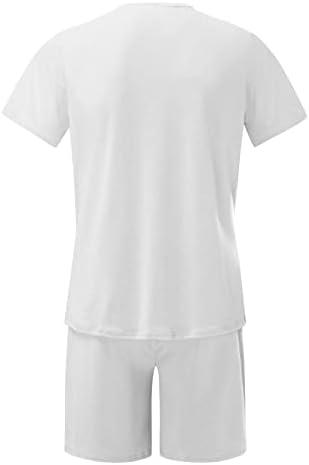 Ymosrh erkek T Shirt Rahat Kas Kısa Kollu Tee Gömlek ve Klasik Fit Spor şort takımı Eşofman T-Shirt