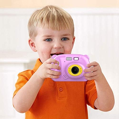 LKYBOA Çocuk Kamera,Dijital Video Kamera için Çocuk Yaş Kompakt Dijital Çocuklar için Çocuk Hediye (Renk: Pembe)