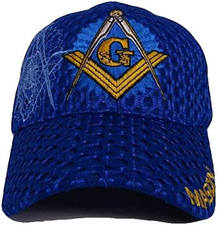 Mason Masonlar Mason Masonik Köşkü Kraliyet Mavi Gölge Örgü Doku yuvarlak şapka Şapka, Çok, Bir Boyut En Uyar