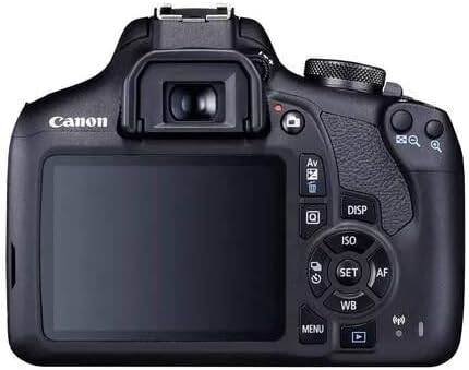 Canon EOS 2000D (Rebel T7) DSLR Kamera w/Canon EF-S 18-55mm F / 3.5-5.6 Zoom objektifi + Kılıf + Sandisk 64 GB Hafıza