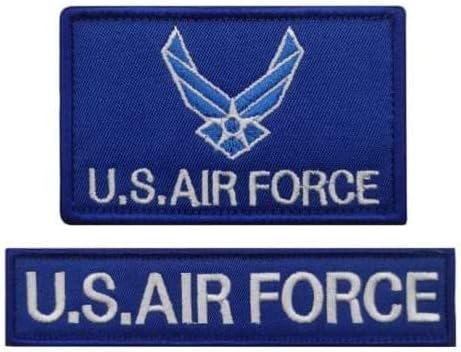 2 Adet ABD HAVA Kuvvetleri İşlemeli Kol Bandı Askeri Taktik Moral Dekoratif Yama (color3)