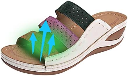 Kadınlar için RbCulf Terlik Kama Topuk Konfor Artı Boyutu Plaj bağcıksız ayakkabı Moda Flip Flop Sandalet Kapalı Açık