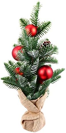KESYOO Noel Süslemeleri Masa Mini Noel Ağacı ile Berry suni çam kozalağı yapay Ağaç Süsler Noel Tatil Parti Dekorasyon